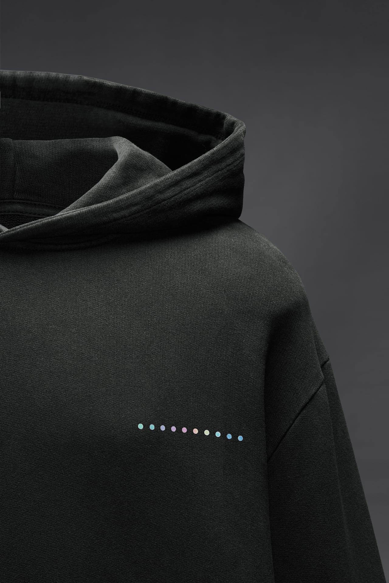 Zara HOODIE WITH IRIDESCENT LOGO CLASSIFY LUXURY