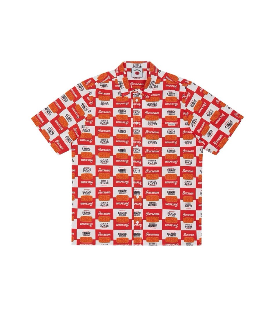 ICE CREAM CANNED GOODS S/S SHIRT-WHITE/RED