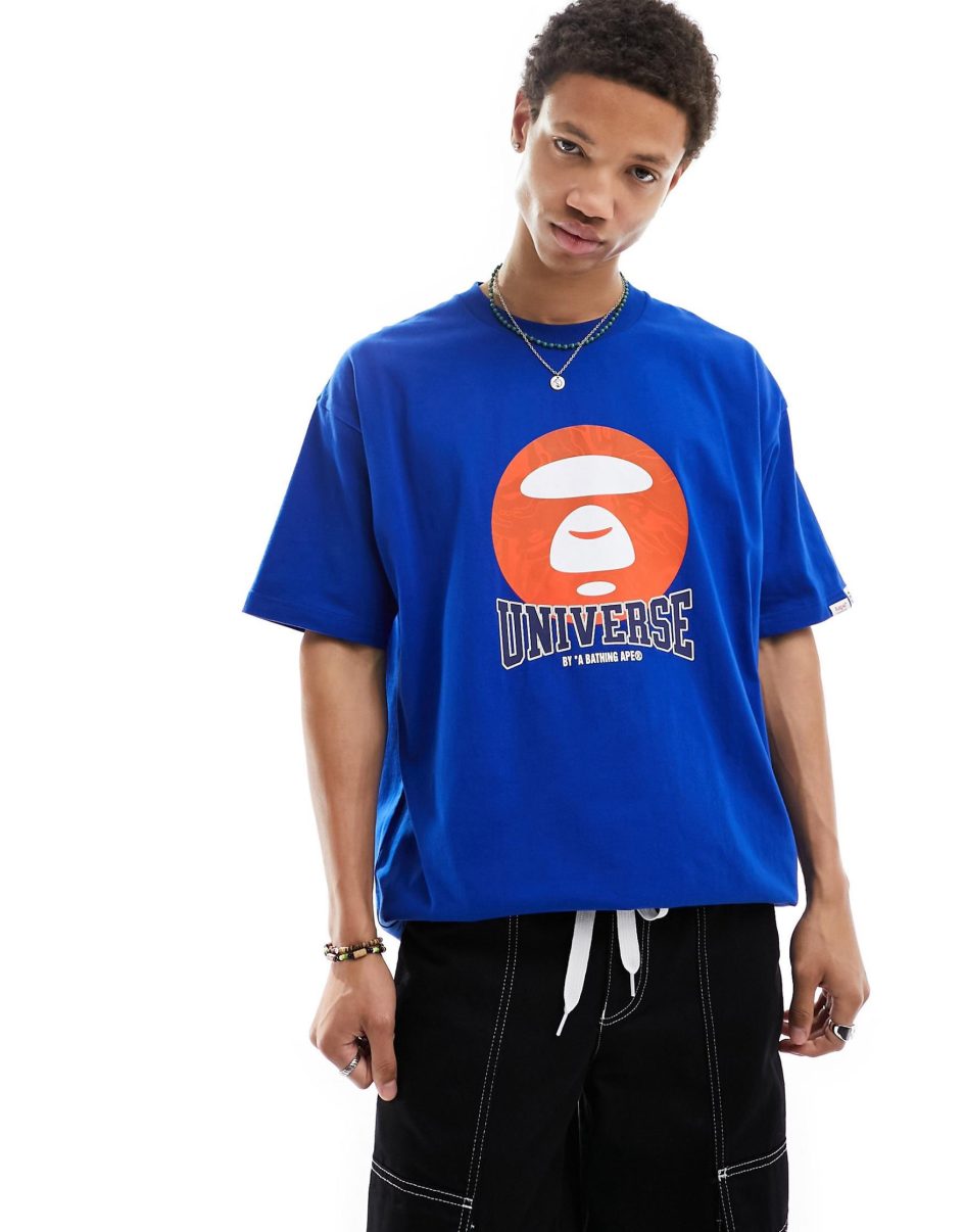 AAPE BY A BATHING APR T-SHIRT- BLUE