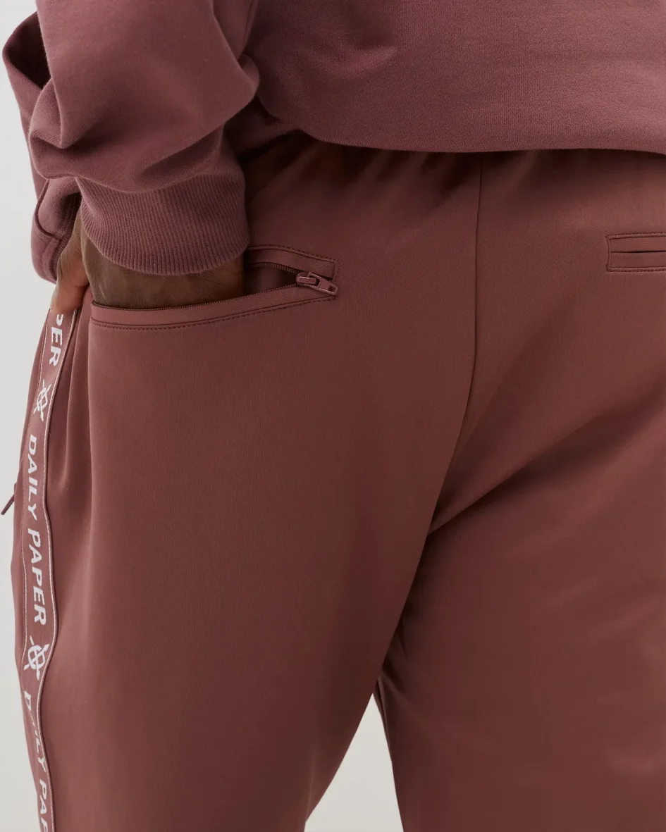 DAILY PAPER ROSE BROWN TONAL ETAPE LOGO TRACKPANTS