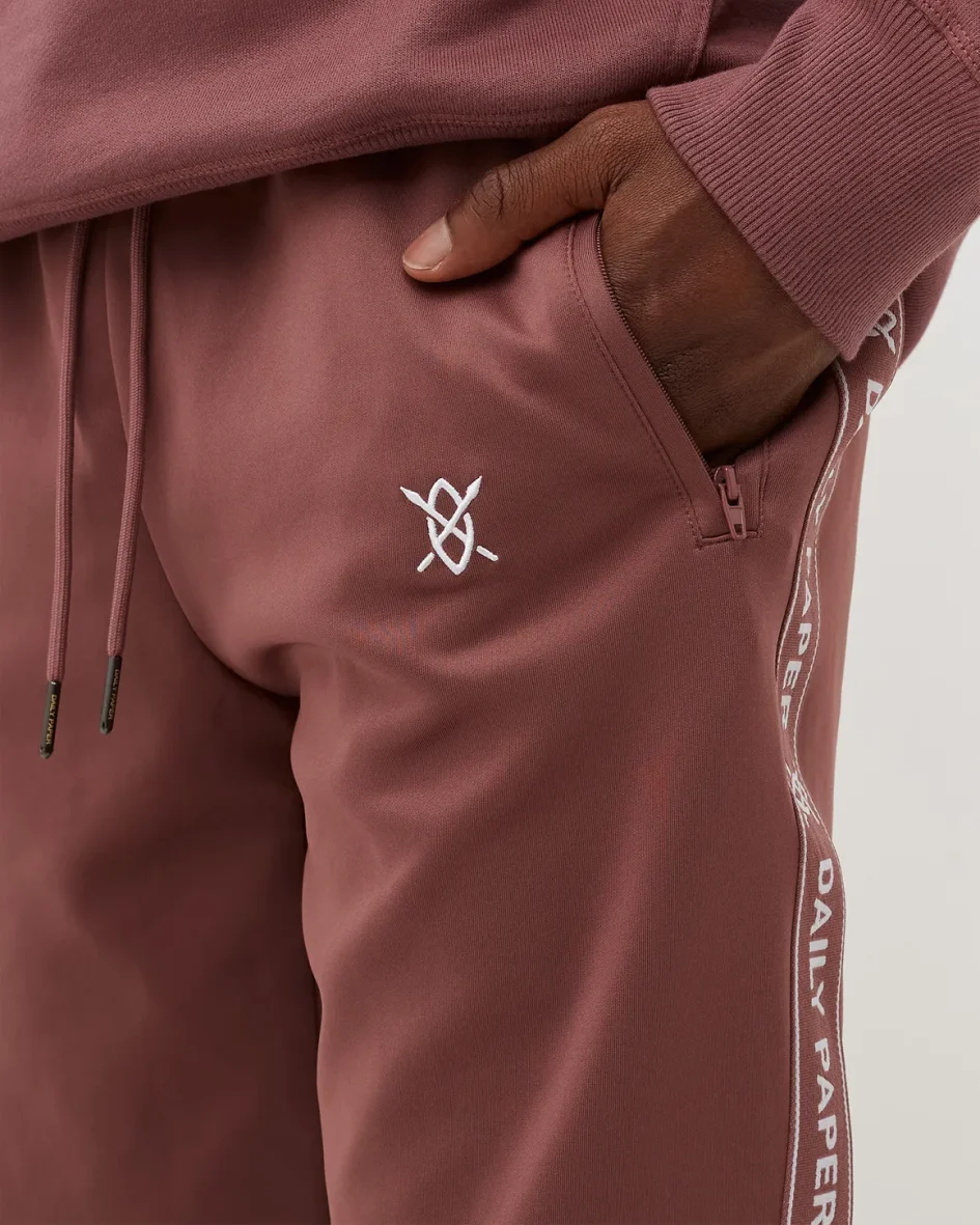 DAILY PAPER ROSE BROWN TONAL ETAPE LOGO TRACKPANTS