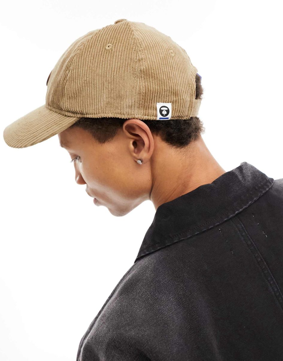 AAPE by a bathing ape now corduroy cap in brown