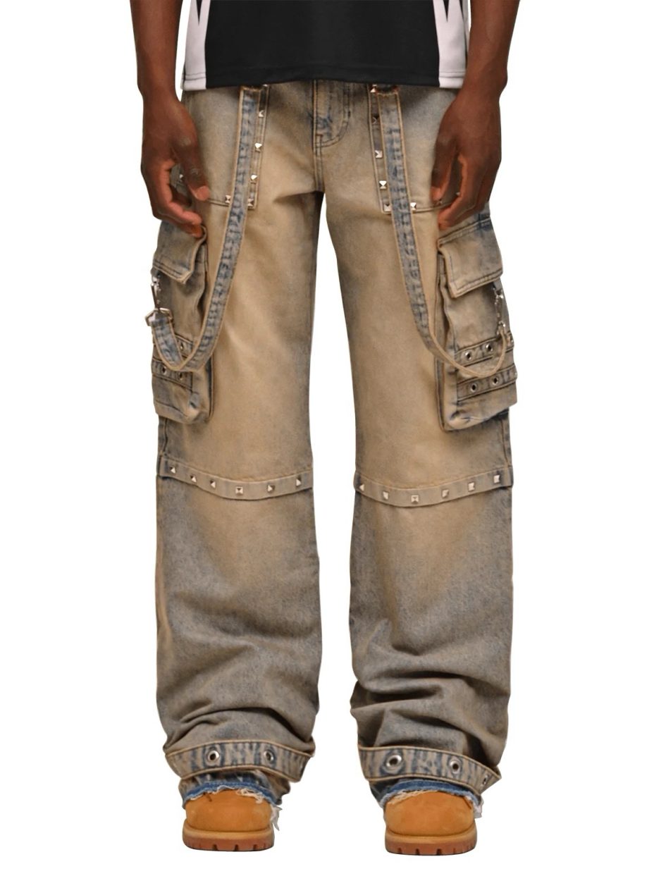 Reputation studios raver denim-cream wash