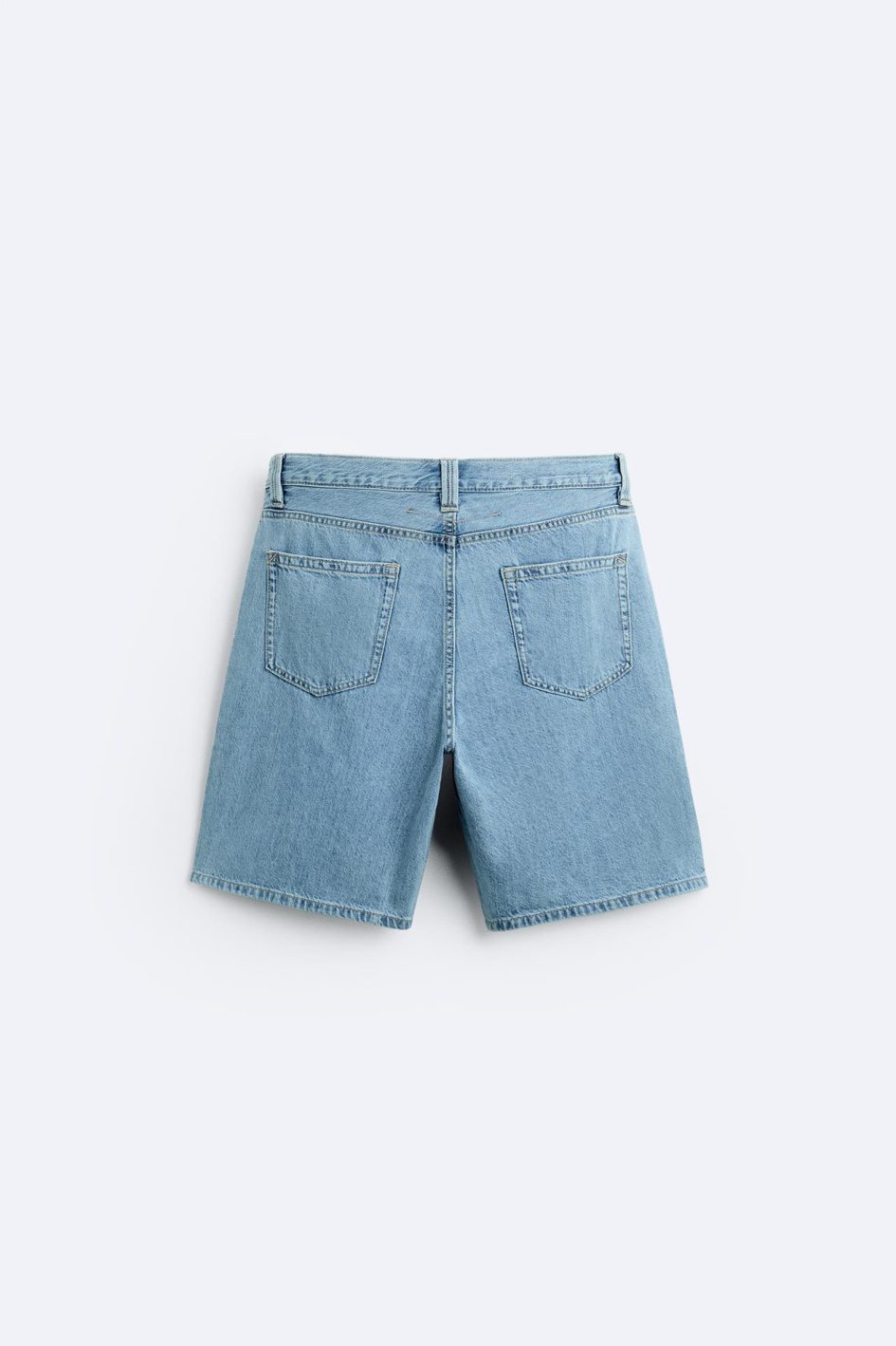 Zara lightweight denim Bermuda shorts - light blue