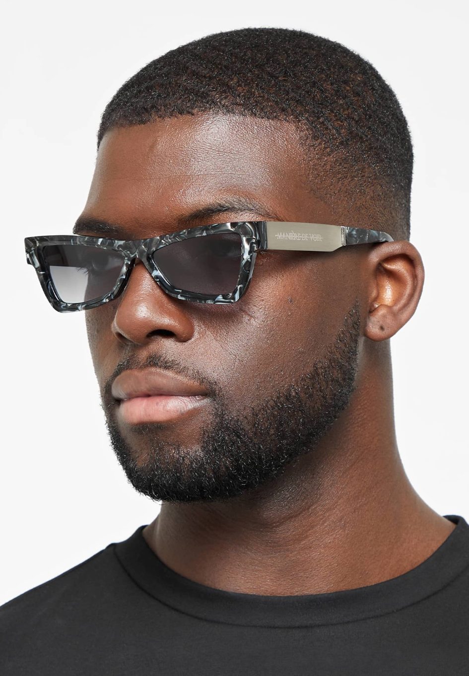 Maniere de voir Corsica sunglasses black marble