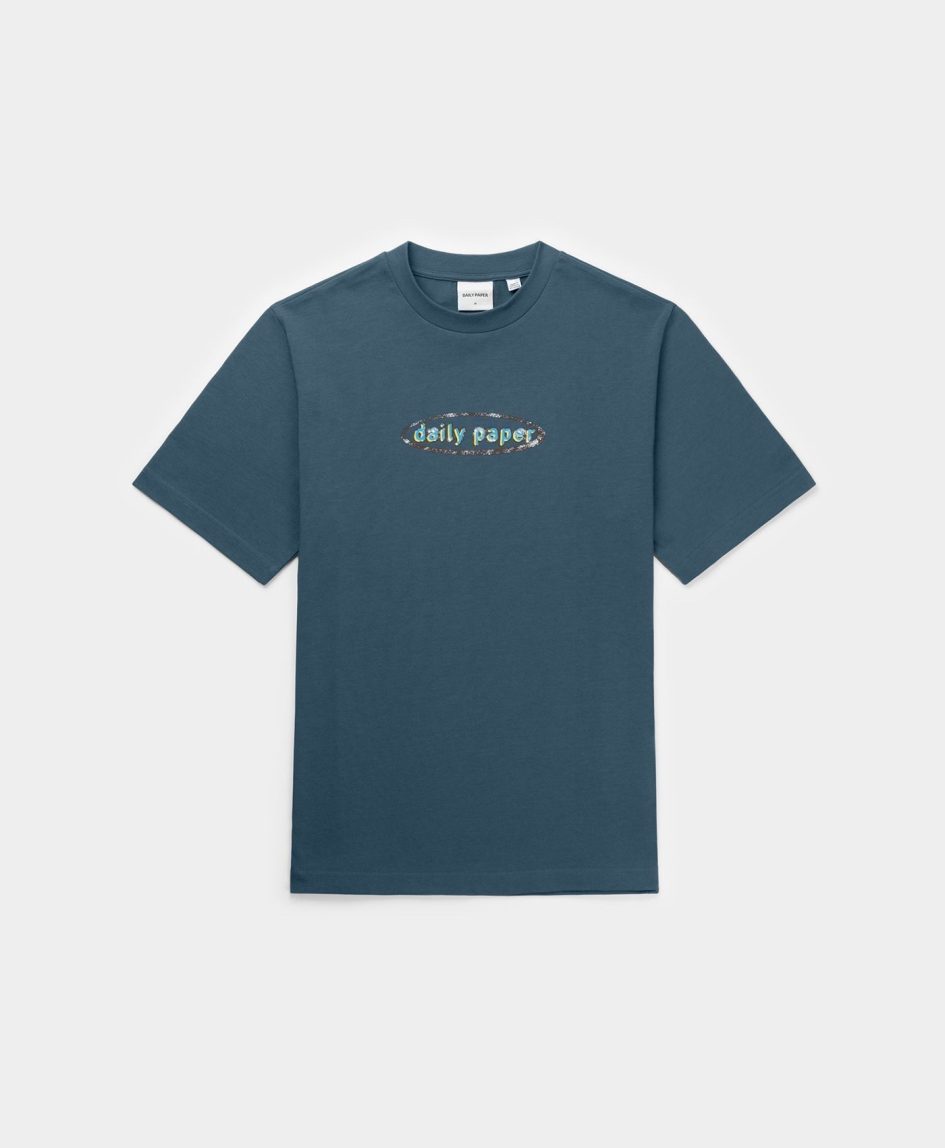 Daily paper teal blue holt T-shirt