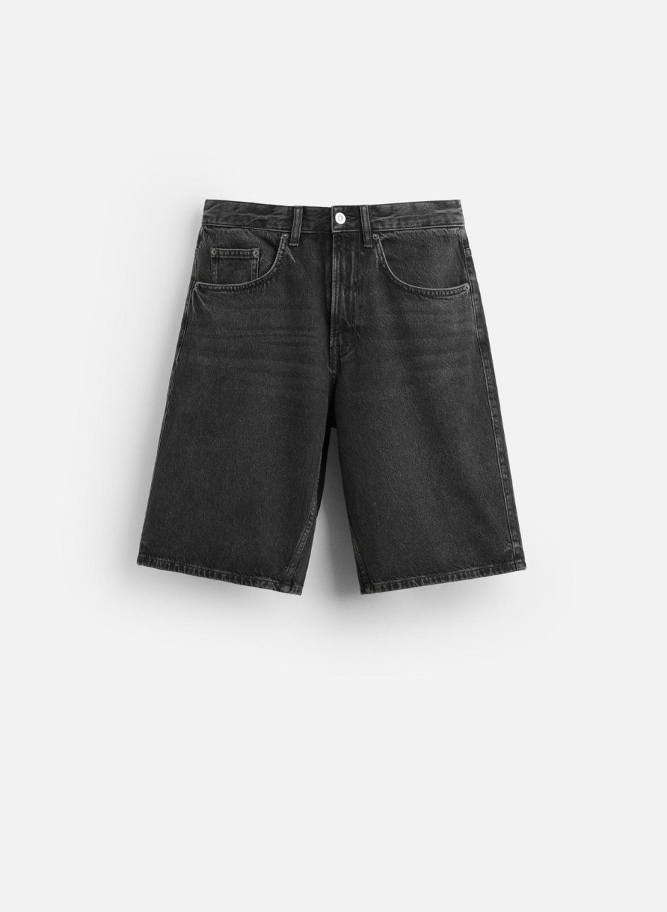 Zara baggy fit Bermuda jorts-black