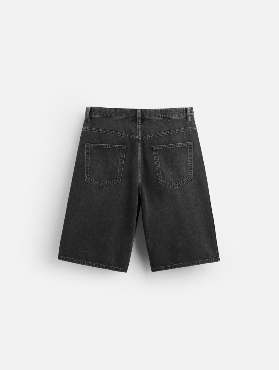 Zara baggy fit Bermuda jorts-black