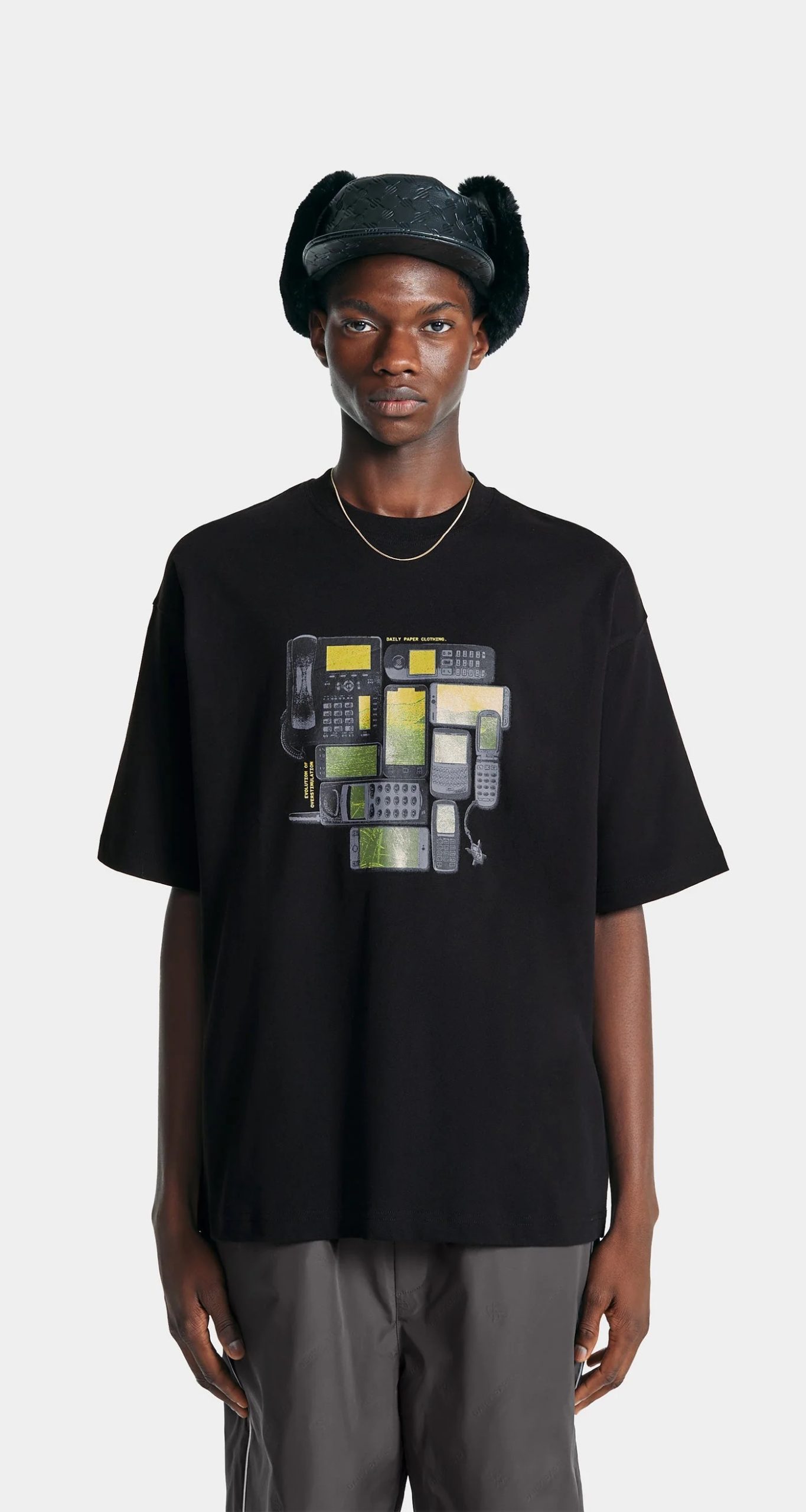 Daily paper black evolution oversized T-shirt