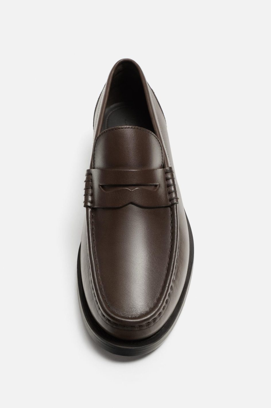 Zara leather penny loafers