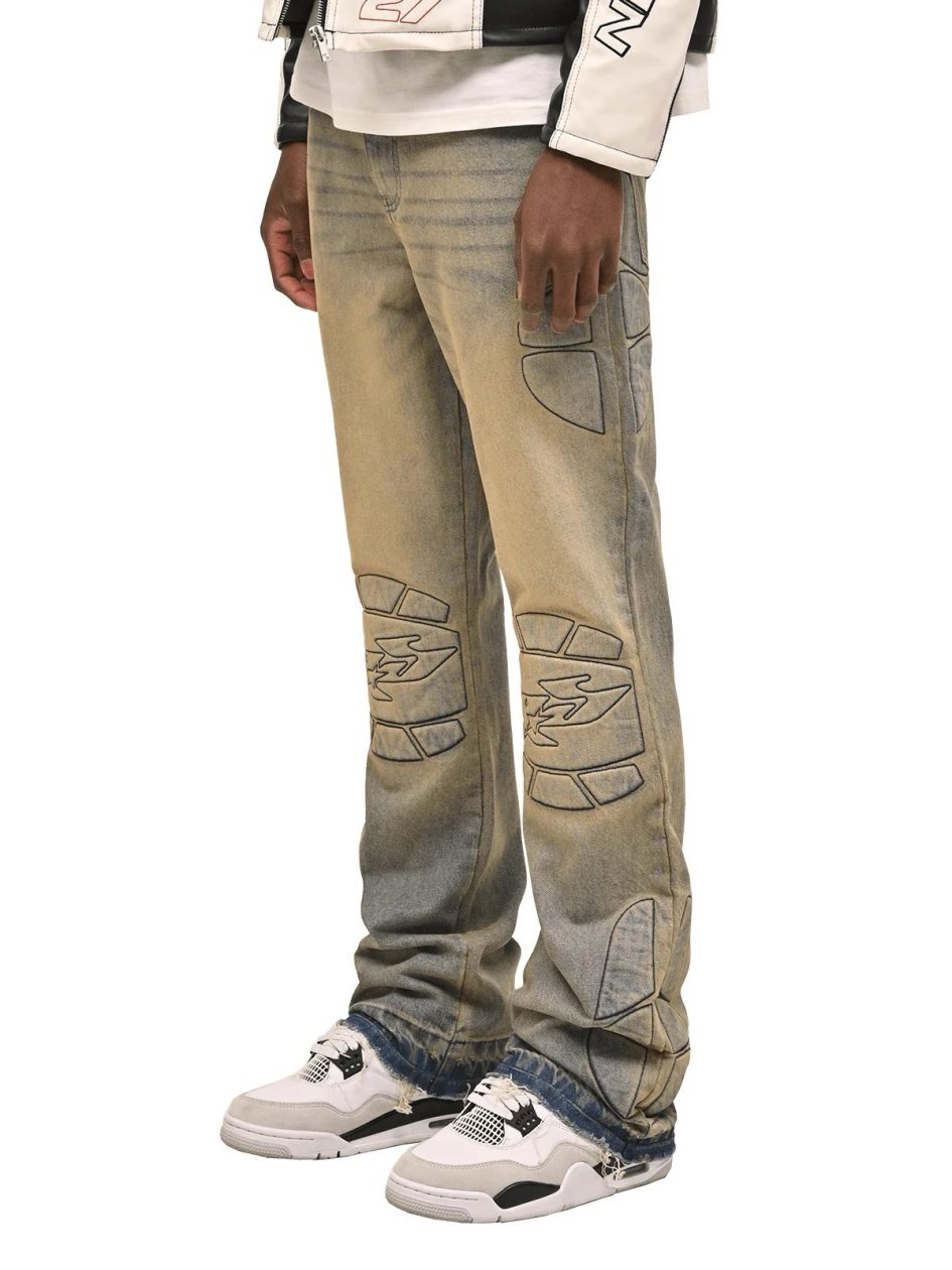 Reputation studios moto flare denim