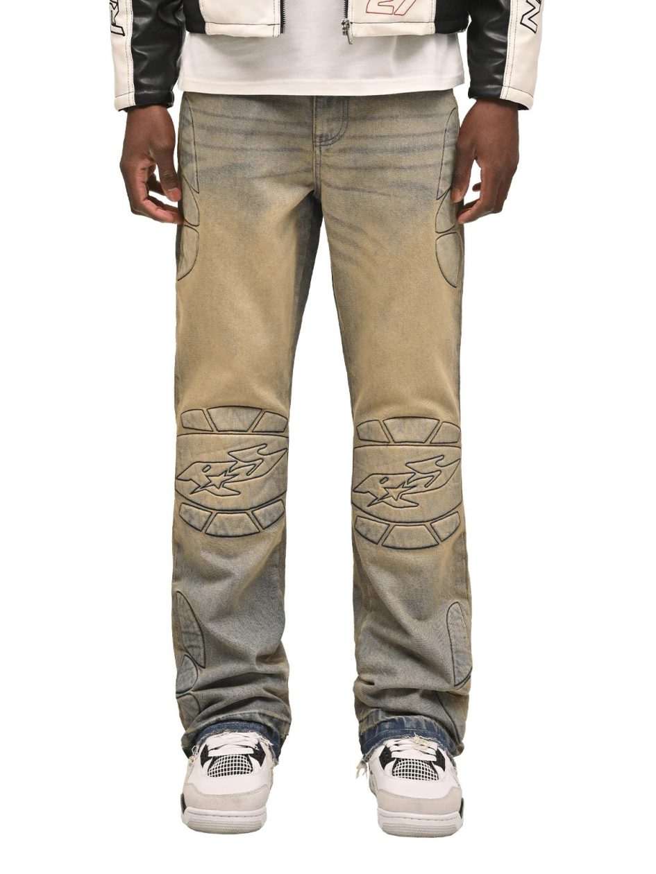 Reputation studios moto flare denim