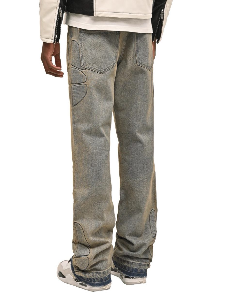 Reputation studios moto flare denim
