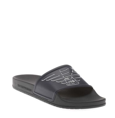 EMPORIO ARMANI EAGLE SLIDER NAVY/WHITE