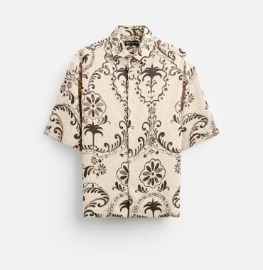 Zara textured shirt with print