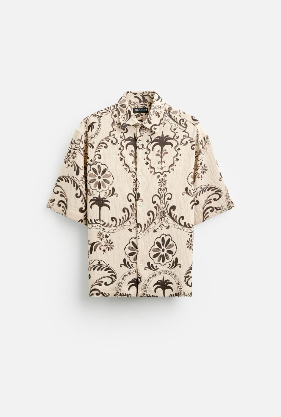 Zara textured shirt with print