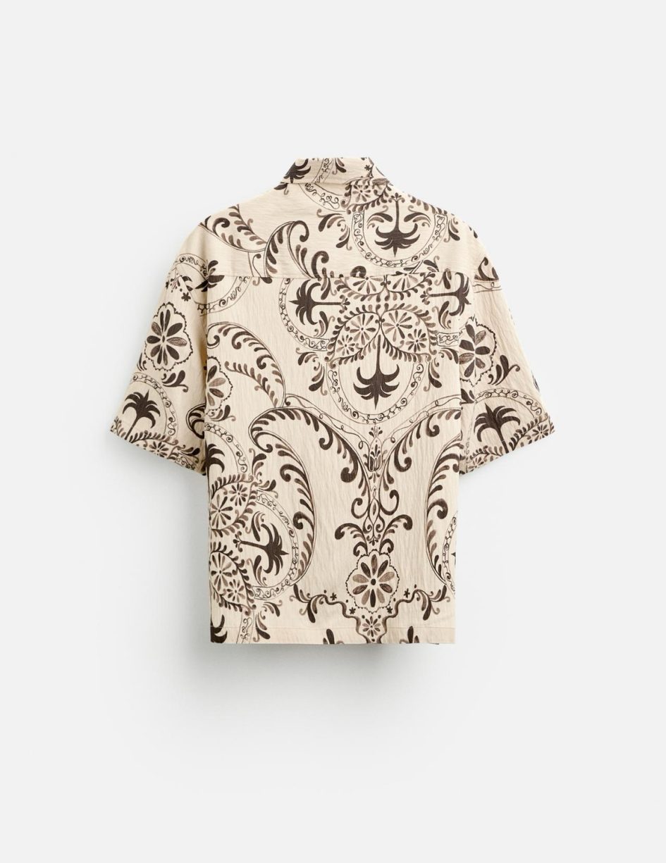 Zara textured shirt with print