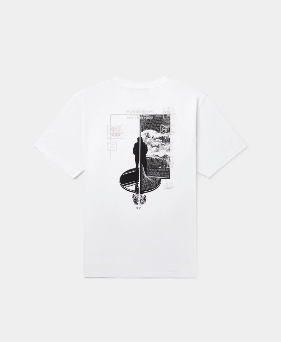 Daily paper white mirror T-shirt