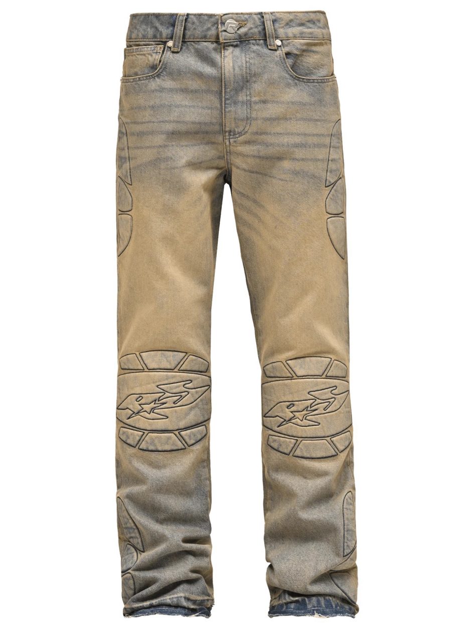 Reputation studios moto flare denim