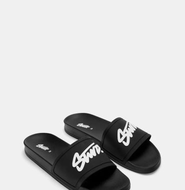 PULL&BEAR STWD SLIDER IN BLACK