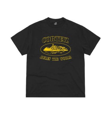 CORTEIZ OG ALCATRAZ TEE (BLACK/YELLOW)