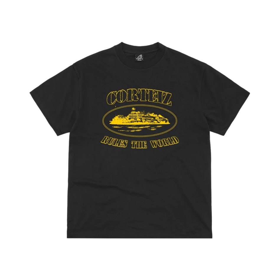 CORTEIZ OG ALCATRAZ TEE (BLACK/YELLOW)