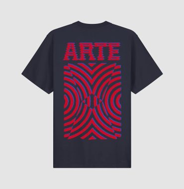 Mural Back Print T-shirt - Navy