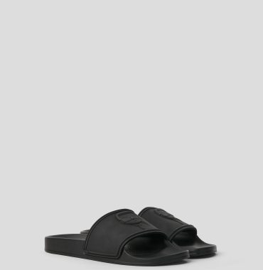 KARL LAGERFELD IKON NFT CONDO SLIPPERS-BLACK