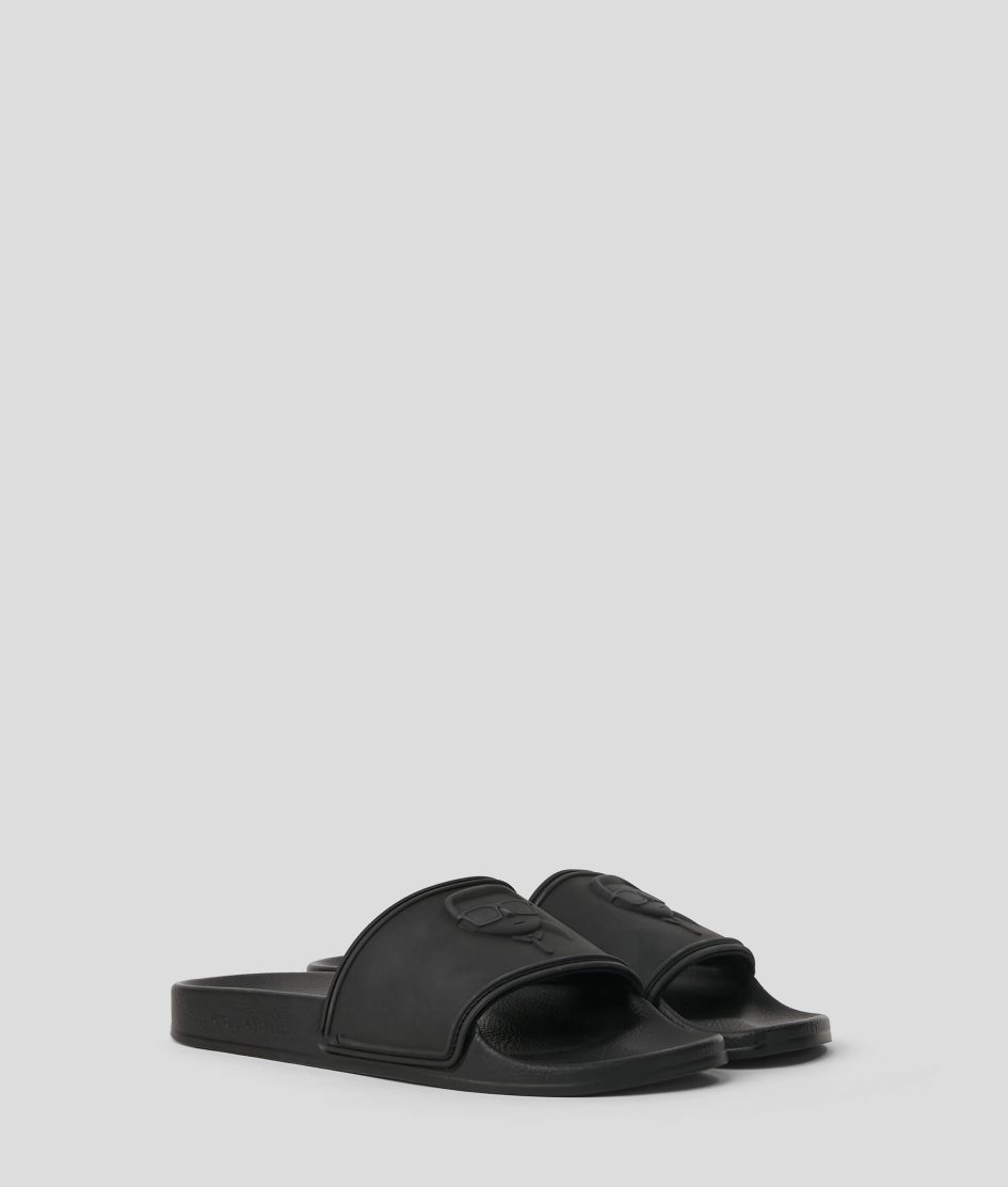 KARL LAGERFELD IKON NFT CONDO SLIPPERS-BLACK