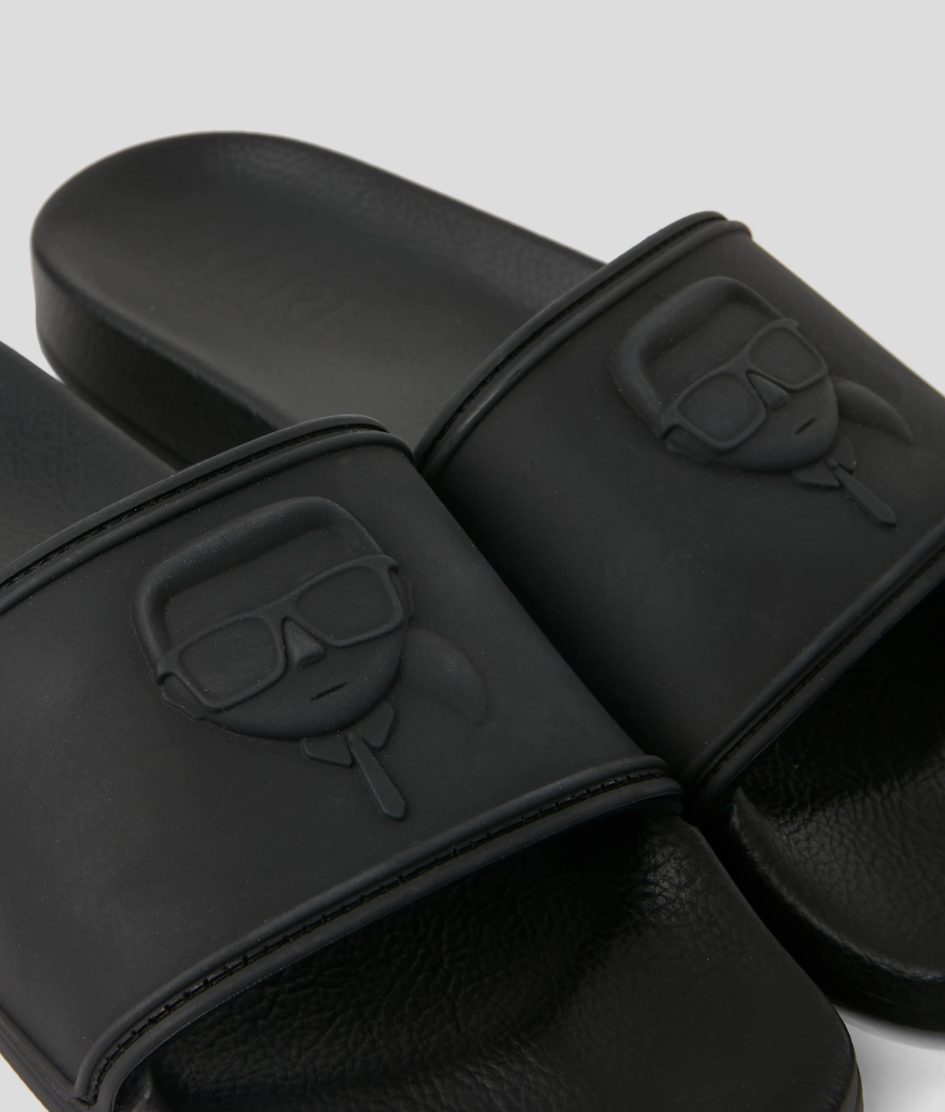 KARL LAGERFELD IKON NFT CONDO SLIPPERS-BLACK