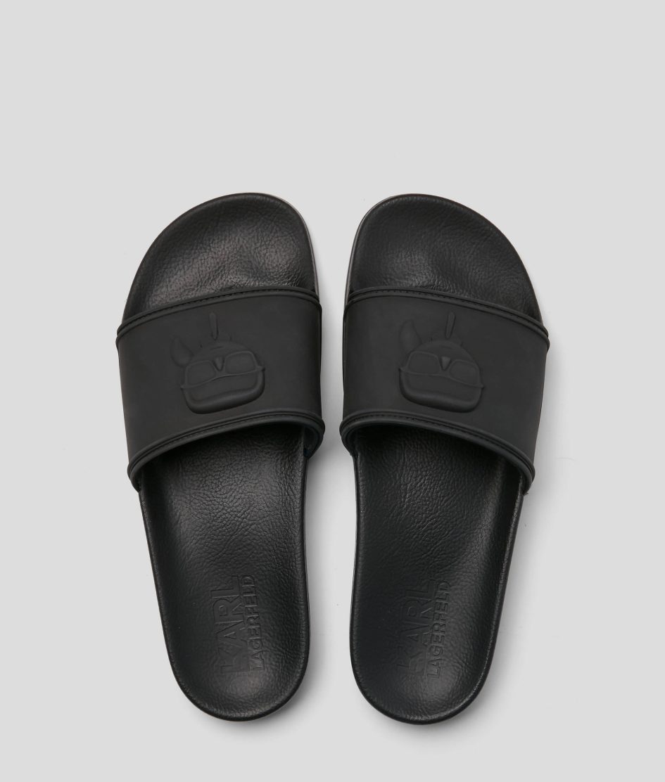 KARL LAGERFELD IKON NFT CONDO SLIPPERS-BLACK