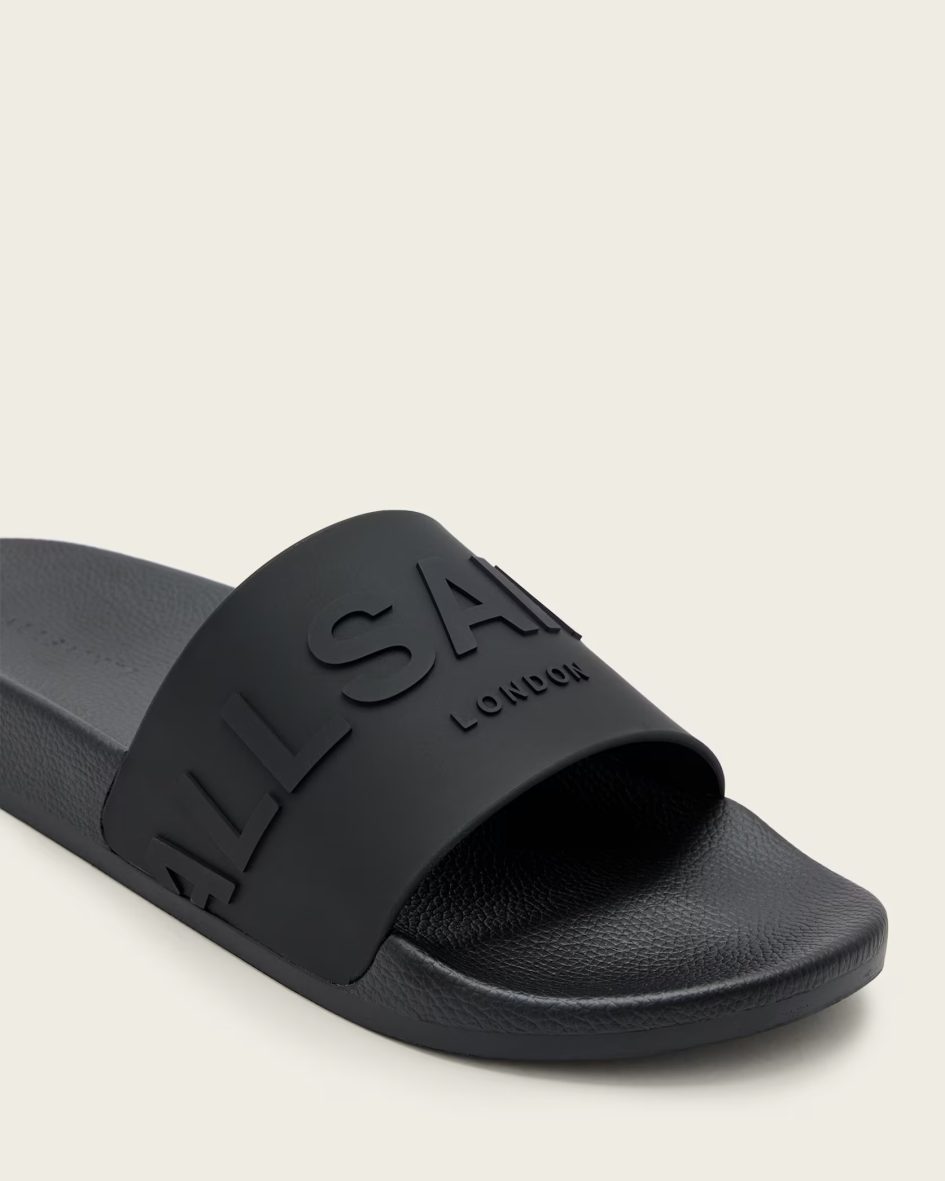 All Saints Biggy Slip On Logo Sliders