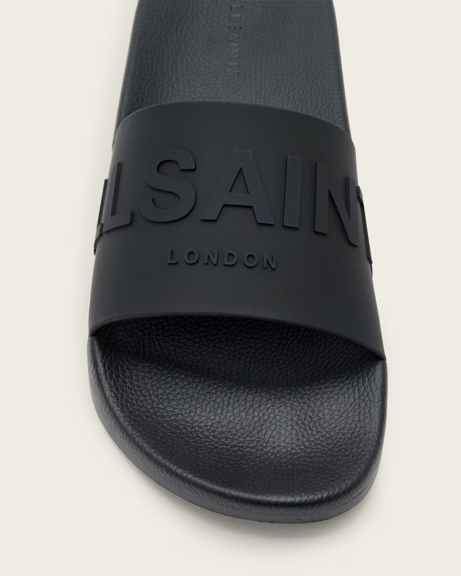 All Saints Biggy Slip On Logo Sliders