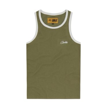 CORTEIZ MENS CONTRAST ALLSTARZ TANK TOP-KHAKI