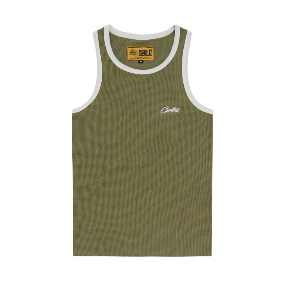 CORTEIZ MENS CONTRAST ALLSTARZ TANK TOP-KHAKI