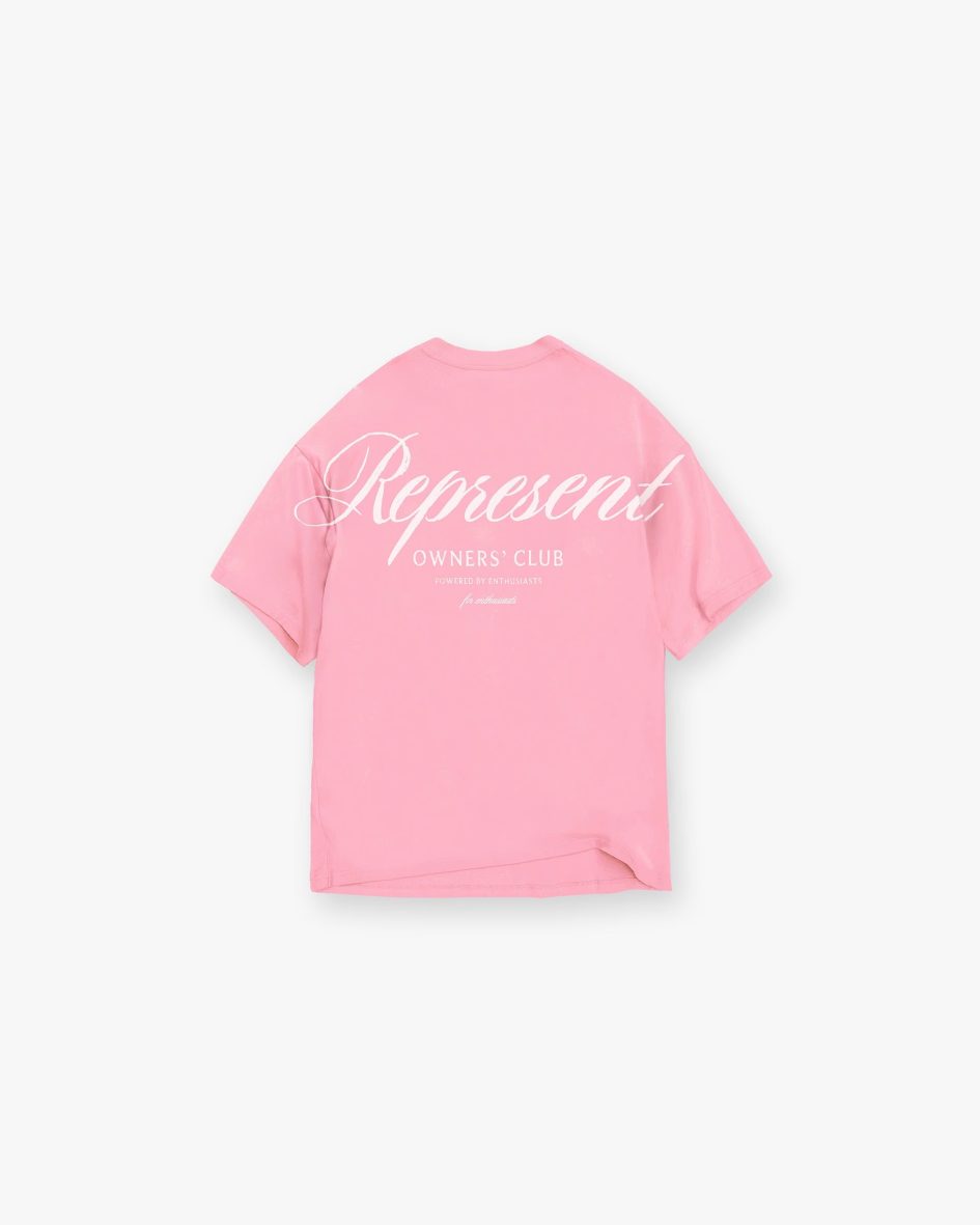 Represent owners club script T-shirt -pink