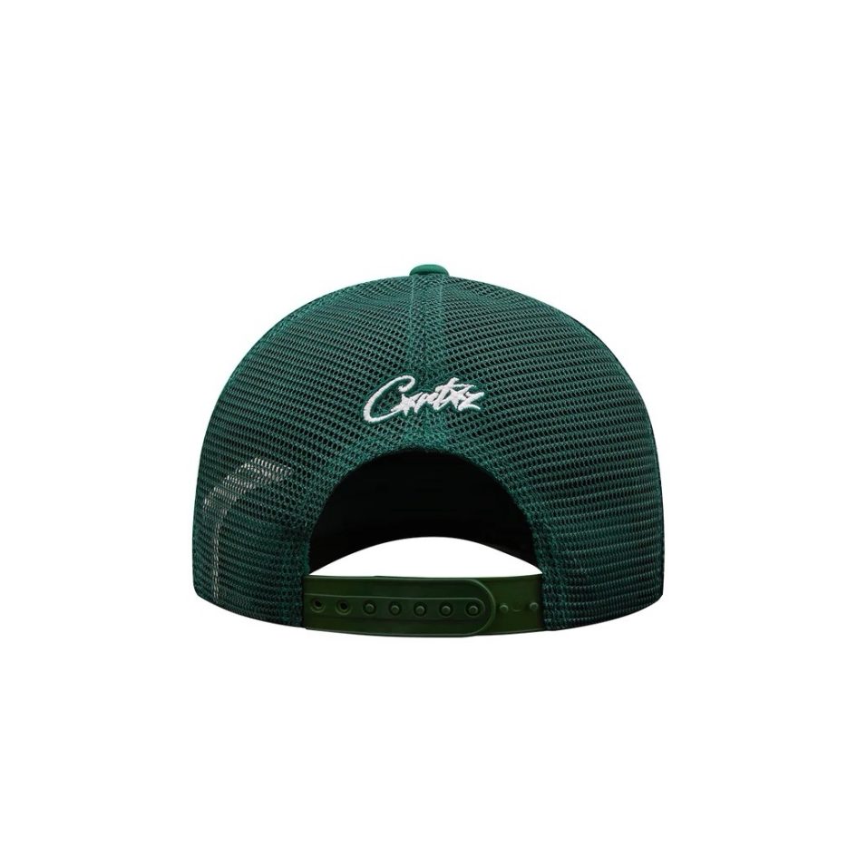 CORTEIZ ALCATRAZ PUFF PRINT TRUCKER HAT-GREEN