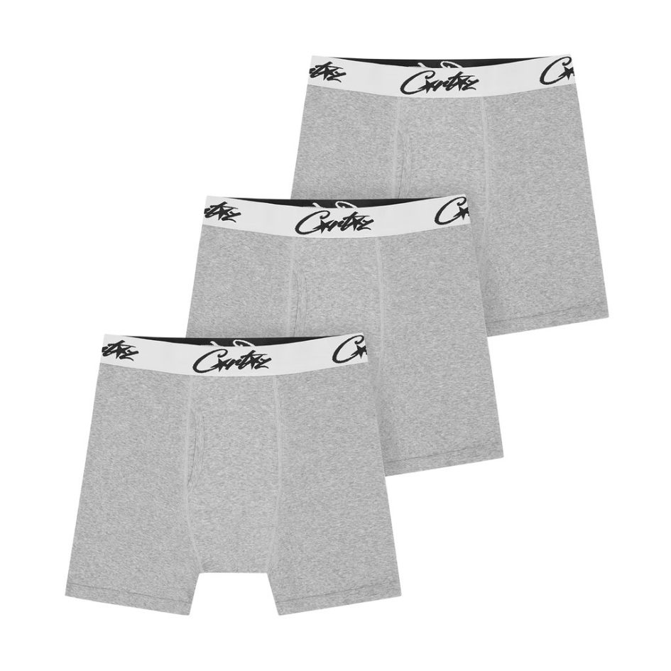 Corteiz grey allstarz boxers (3 pack)