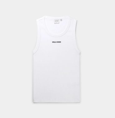 Daily paper white dias rib tank top