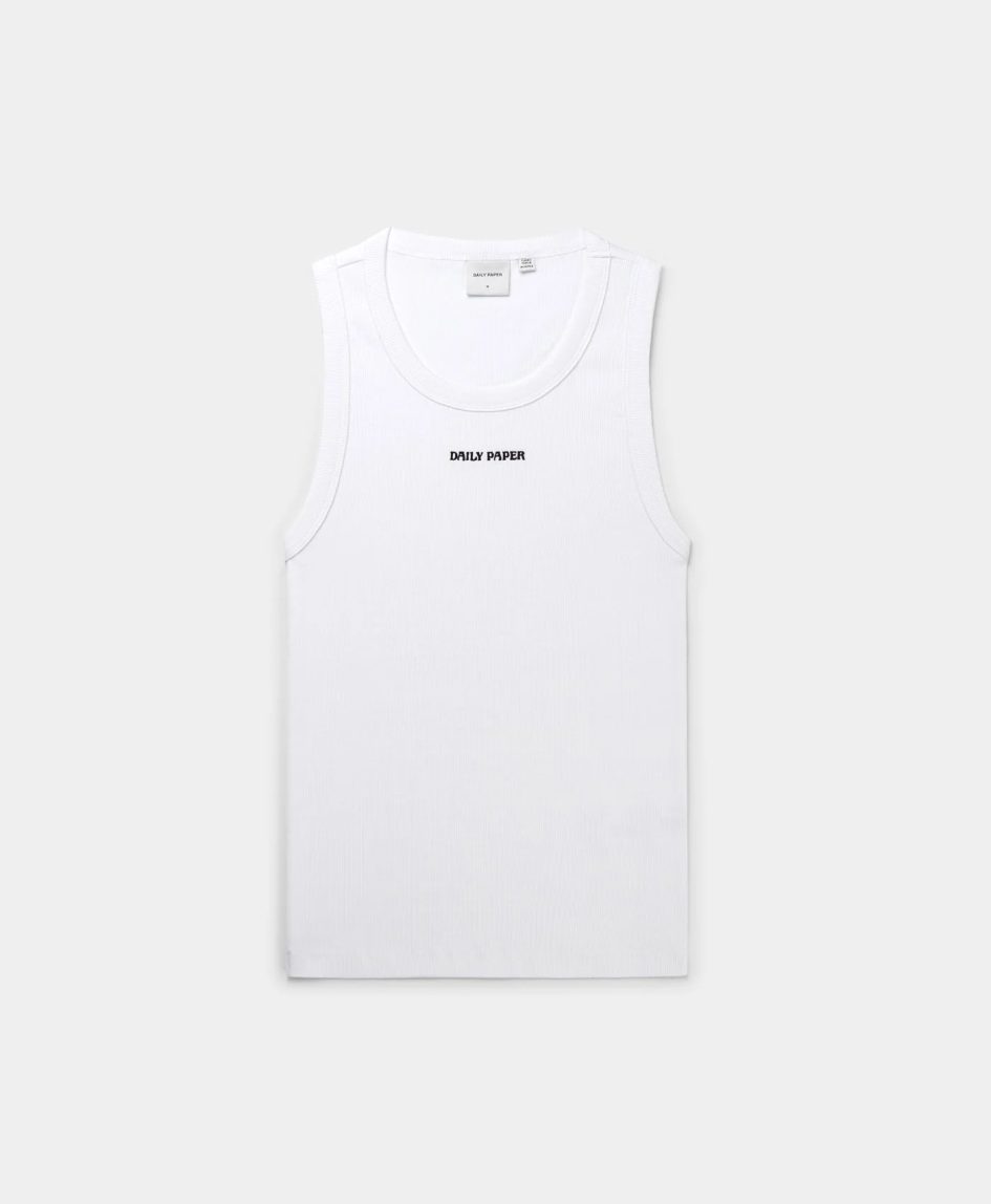 Daily paper white dias rib tank top