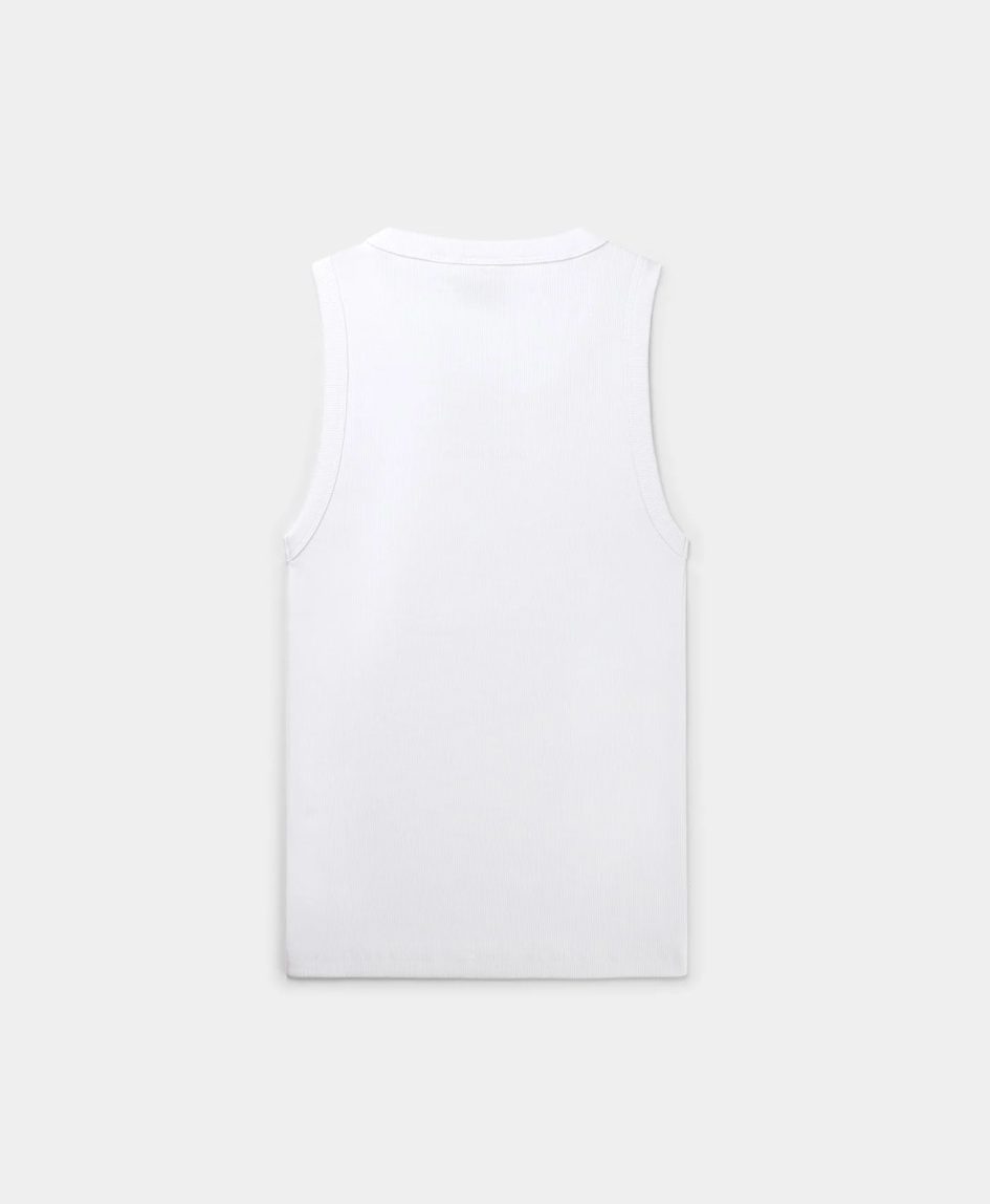 Daily paper white dias rib tank top