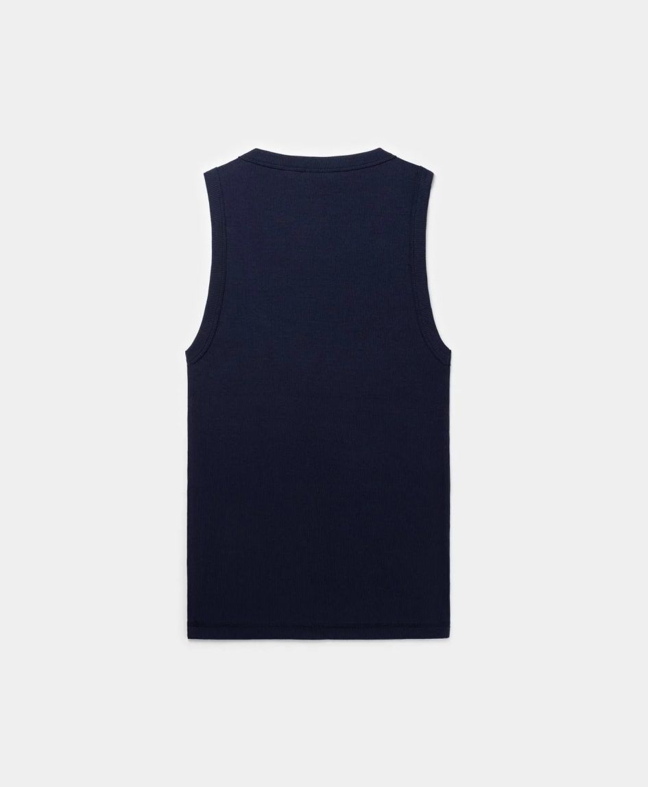 Daily paper maritime blue dias rib tank top