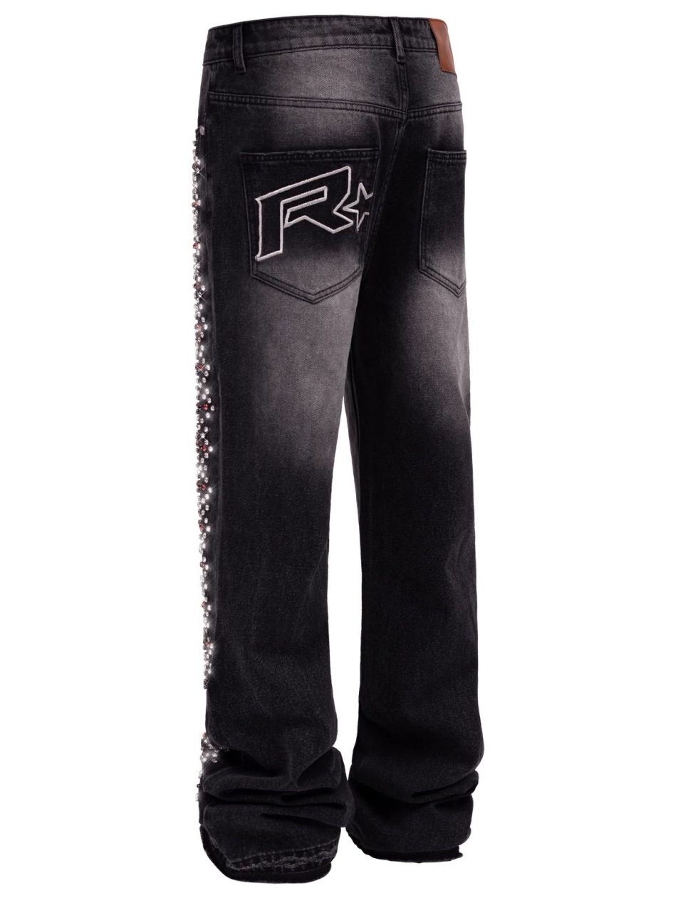 Reputation studios black prism chain denim