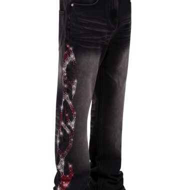 Reputation studios viper flames denim-black
