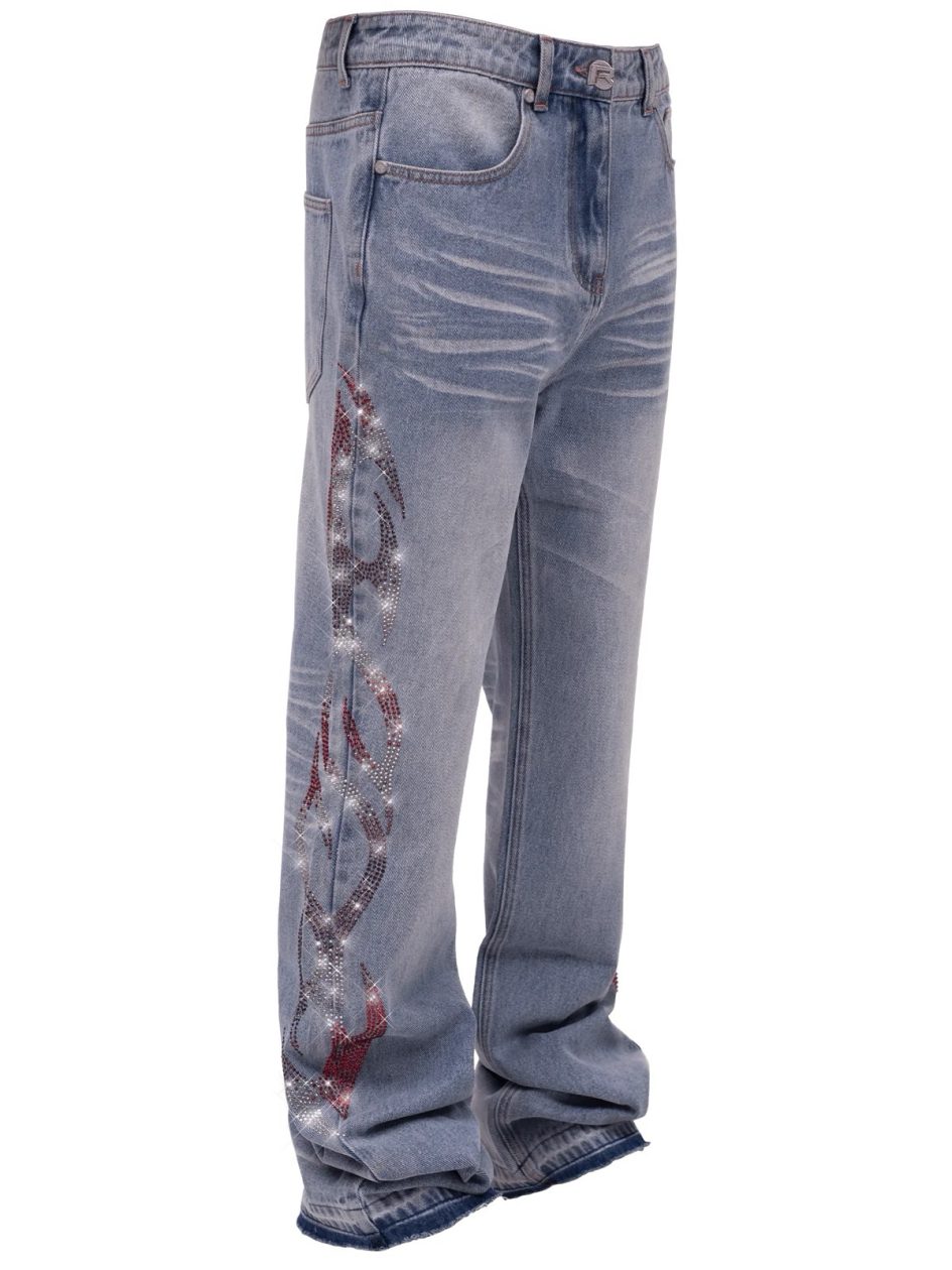 Reputation studios vibe flames denim-light stone