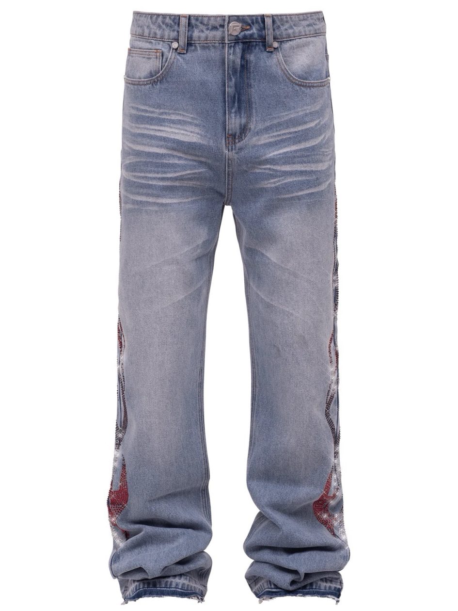 Reputation studios vibe flames denim-light stone