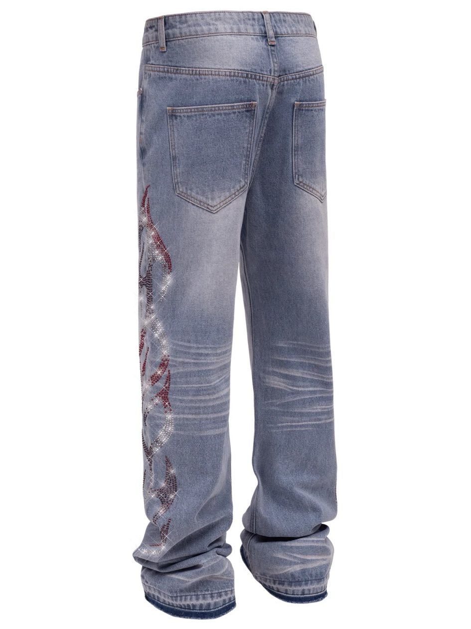 Reputation studios vibe flames denim-light stone