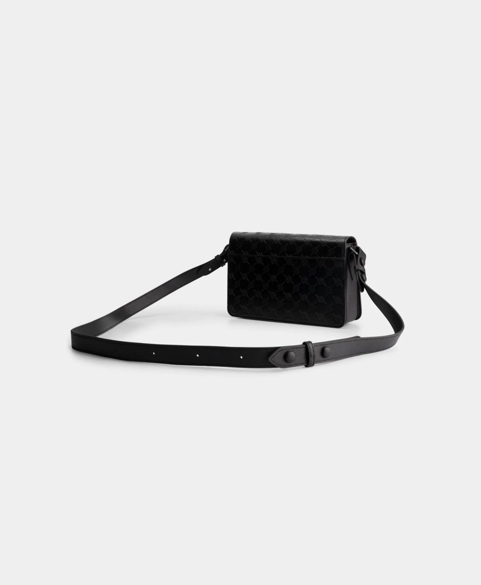 Daily paper black meru EMB monogram bag