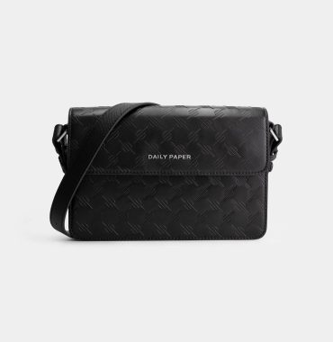 Daily paper black meru EMB monogram bag