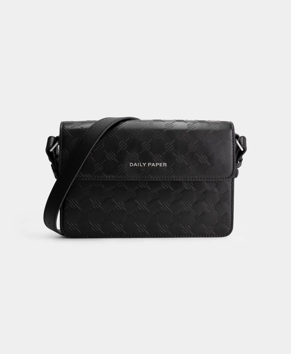 Daily paper black meru EMB monogram bag